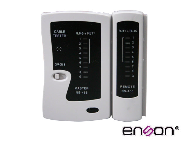 Enson Tester Para Cable De Red ENS-TELN1, RJ45/RJ11, Identificación De Errores