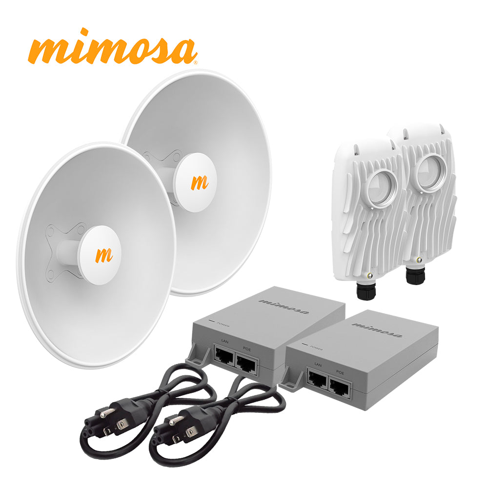 Mimosa Kit B5XN5X25KIT-SM, 2 Radios B5X, 25 dBi, Inyector PoE 50V