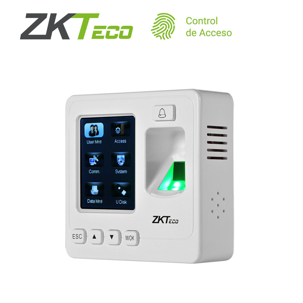 ZKTECO Control De Acceso SF100/ID, 1500 Huellas, 5000 Tarjetas, TCP/IP, USB