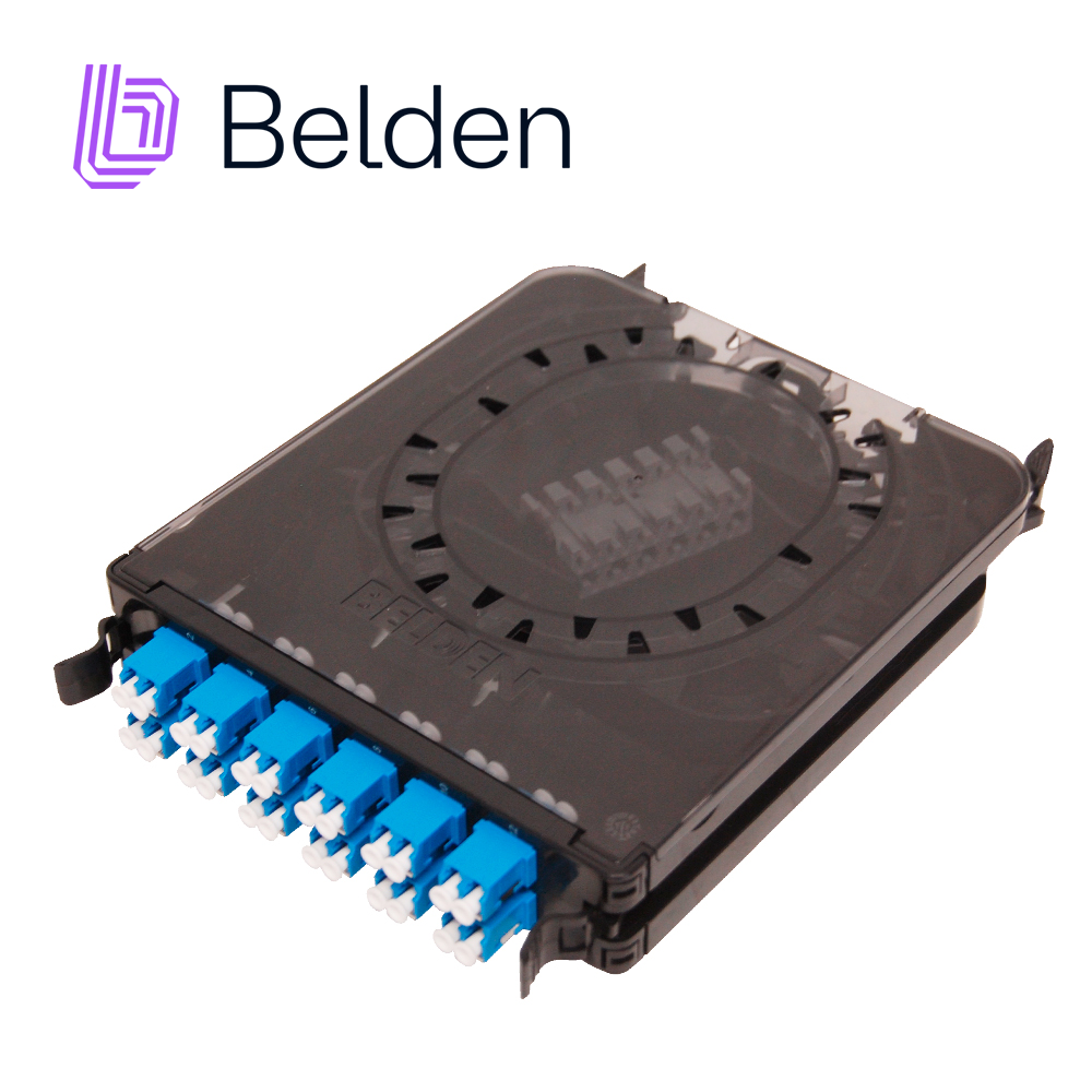 Belden Cassette FCSX12LDFS Monomodo OS2, 12 Puertos LC Duplex, Azul