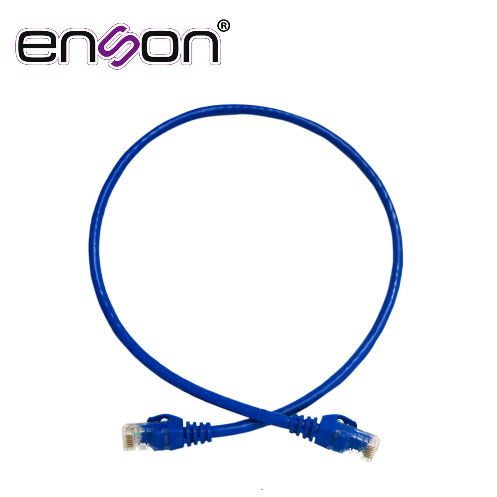 Enson Patchcord UTP P6006L CAT6 60cm, 100% Cobre, Ideal para Racks