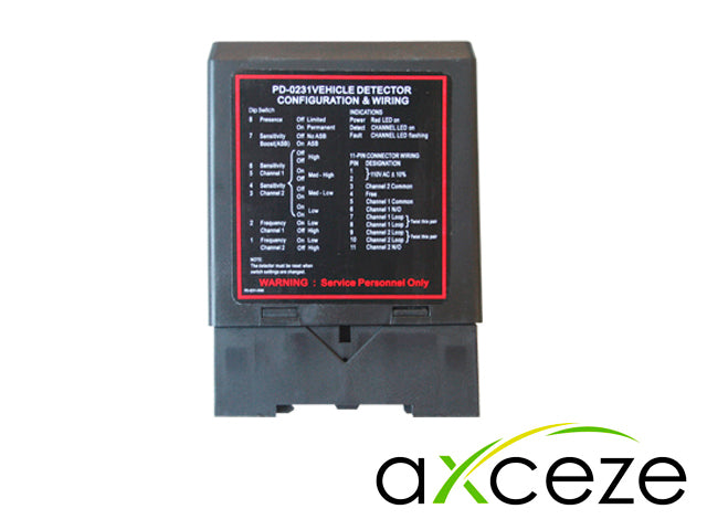 AXCEZE Detector De Masa AX-LOOP24, 2 Salidas N.O., Alimentación 110VCA, Compatible Con Barreras