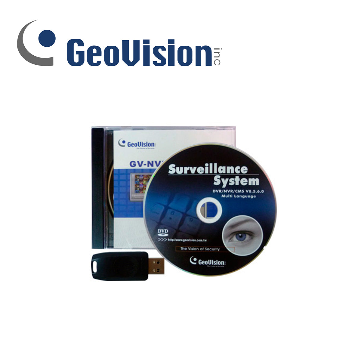 Geovision Licencia Software GV-NR012 12 Canales, USB Dongle, ONVIF