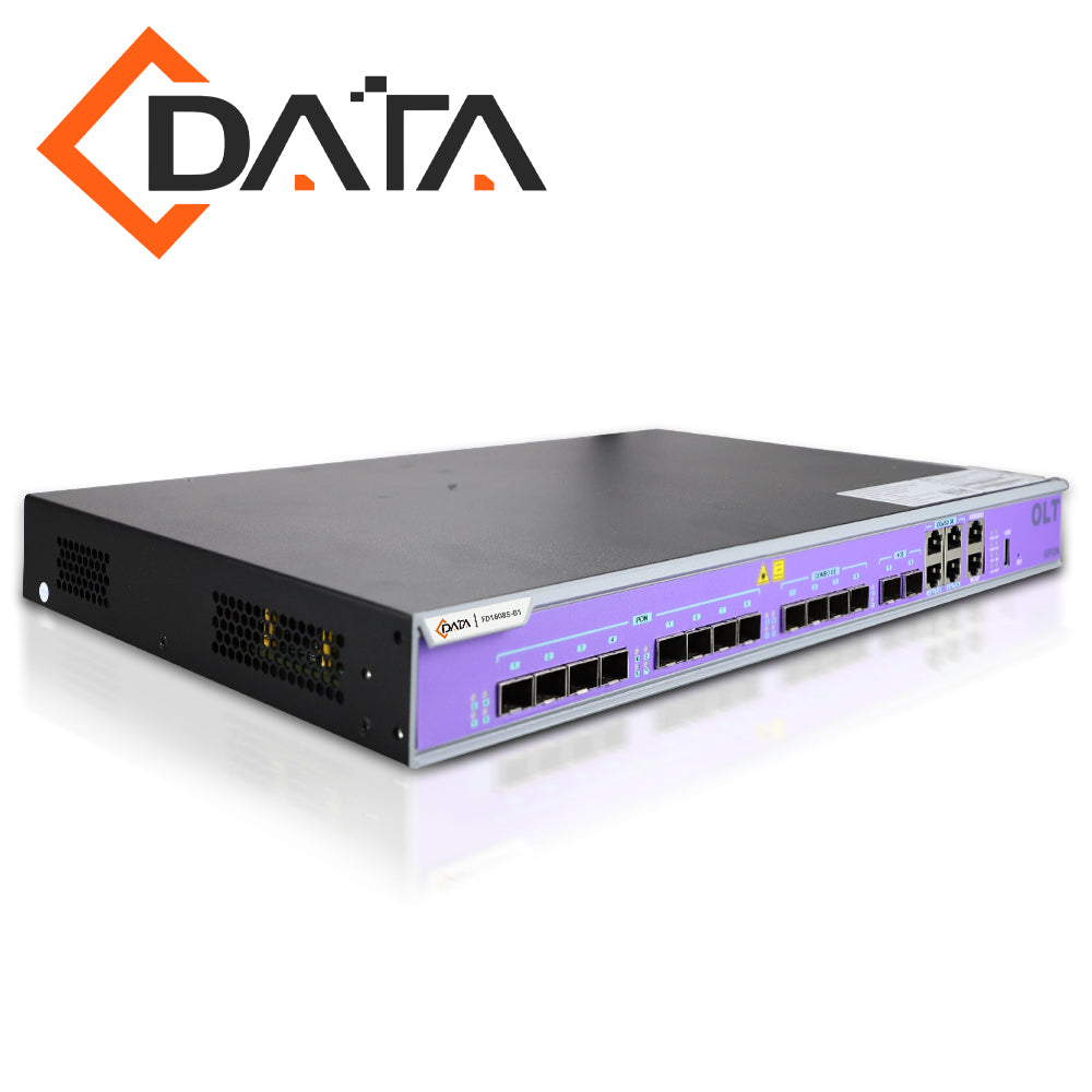C-DATA GPON OLT FD1608S-B1, 8 Puertos PON SFP, 10 Gbps, Rackeable 1U