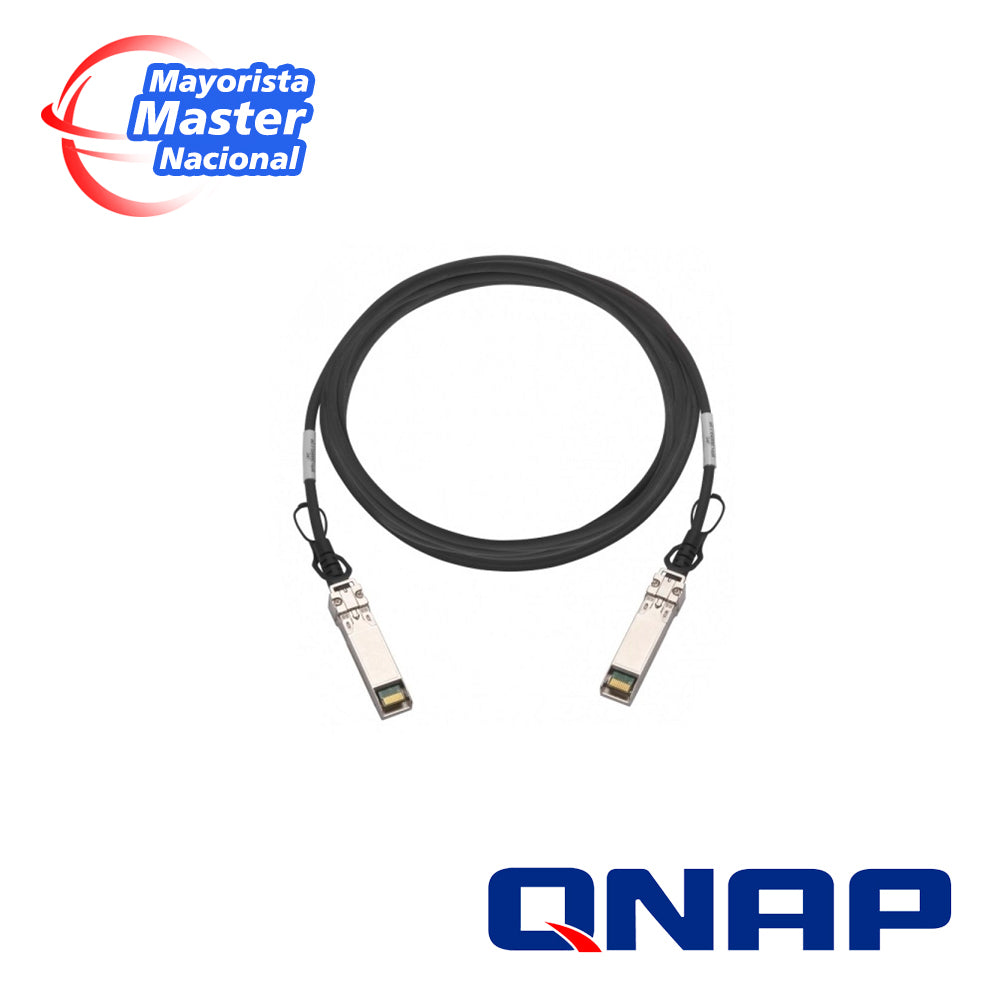 QNAP CAB-DAC30M-SFP28 Cable Directo SFP28 25GbE, 3.0M, Tipo Empresarial