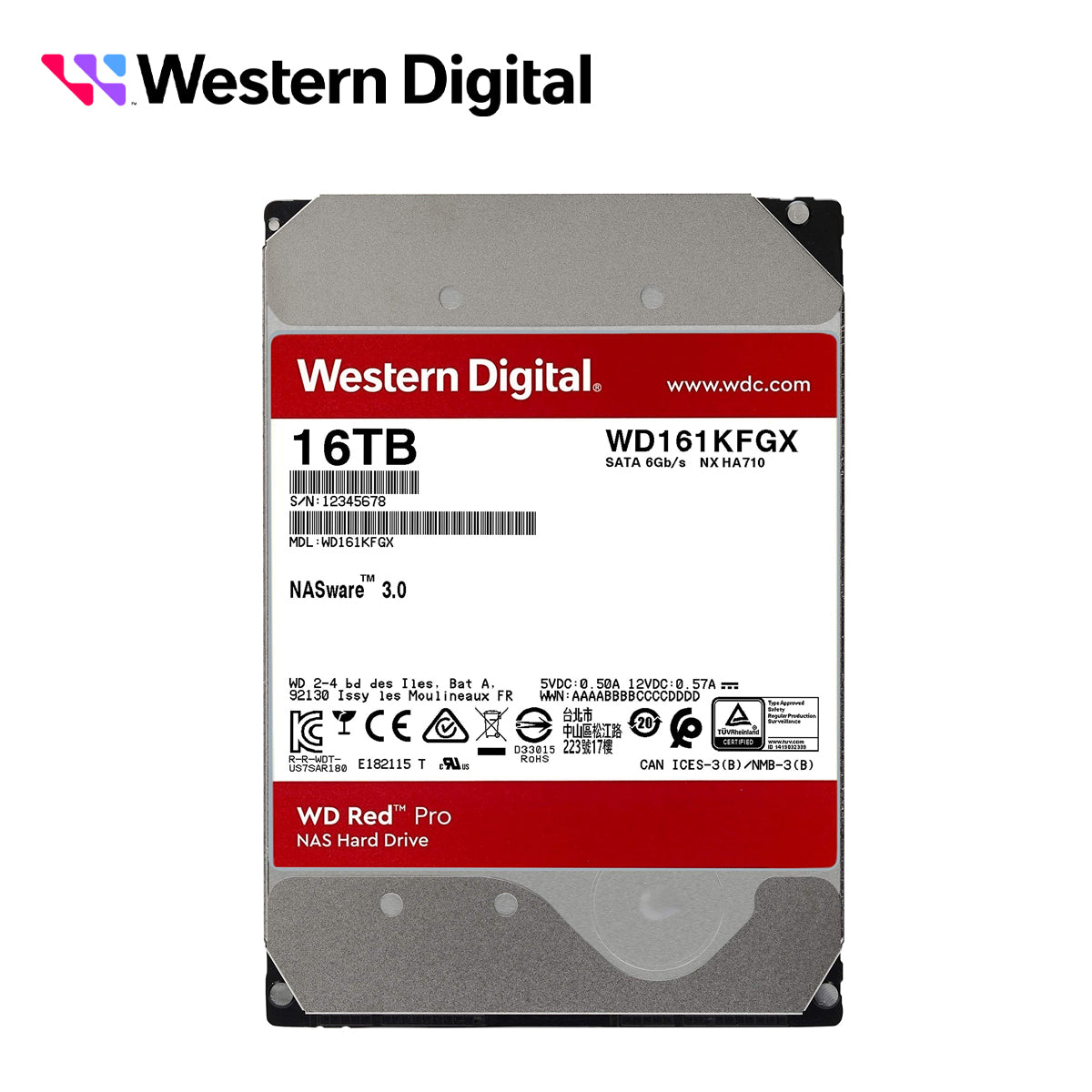 Western Digital Disco Duro WD161KFGX 16TB, SATA 7200RPM, 256MB Cache, NAS