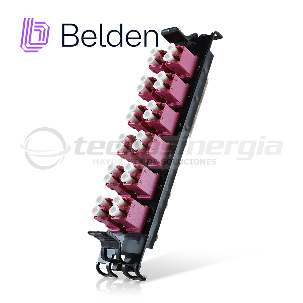 Belden Panel De Fibra FF4X12LD, 12 Puertos LC Duplex, 24 Fibras OM4