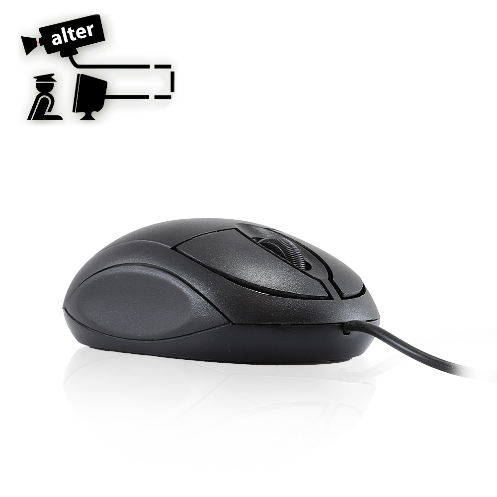 MARCAS VARIAS Mouse Negro Alámbrico, 1000 DPI, Conexión USB, Diseño Ergonómico