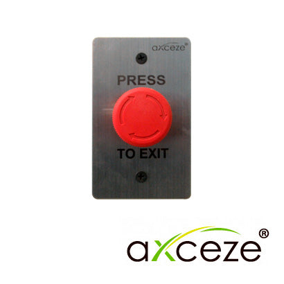 AXCEZE Botón de Paro de Emergencia AX-L60, 115x70x40 mm, N.O. y N.C.