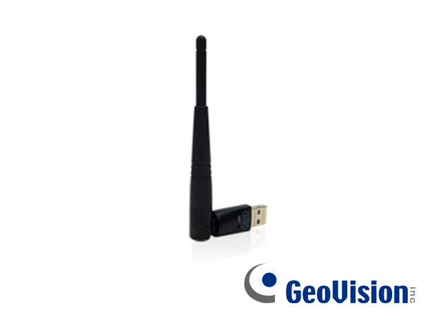 Geovision Antena WiFi USB GV-WIFI Adapter V2, 2.4GHz, 52Mbps, Compatible Windows y Linux