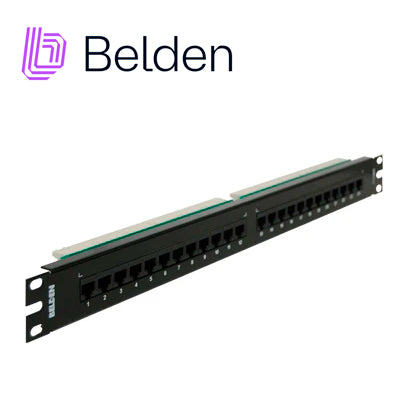 Belden Patch Panel AX103258 Cat5e 24 Puntos 1U, Conexión Precargada