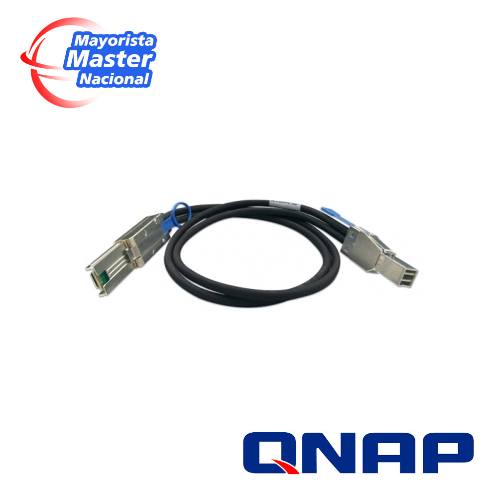 QNAP Mini SAS Cable CAB-SAS05M-8644-8088, 0.5M, SFF-8644 a SFF-8088
