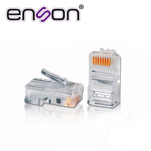 Enson Conector RJ45 CAT5E 8 Pines, Velocidad Hasta 100Mbps, Producto Empresarial