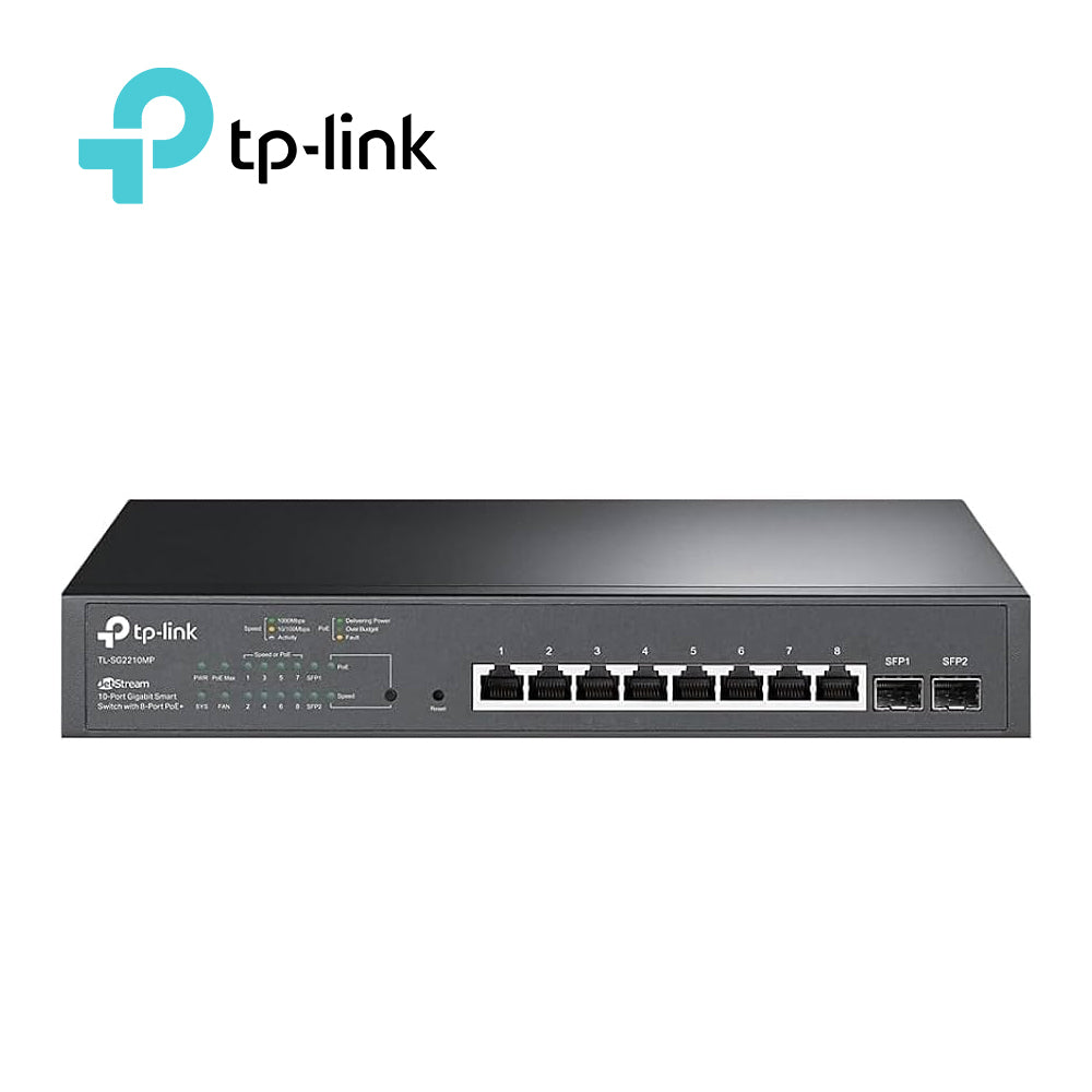 TP-Link Switch PoE SG2210MP, 8 Puertos PoE 150W, 20 Gbps, Rack Mount