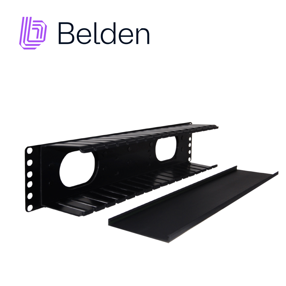 Belden Organizador Horizontal 9512-1902N, 2U, Negro, Tapa Incluida