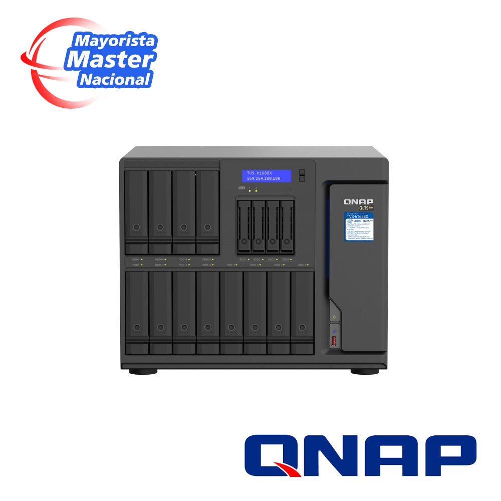 QNAP Servidor NAS TVS-H1688X, 32GB RAM, 12 Bahías, 2.5GbE
