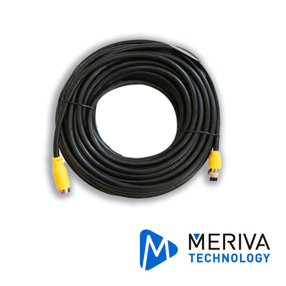 Meriva Technology Cable IP Din De Aviación 6 Pines MCBIP90, 9 Metros, Compatible Con DVRs