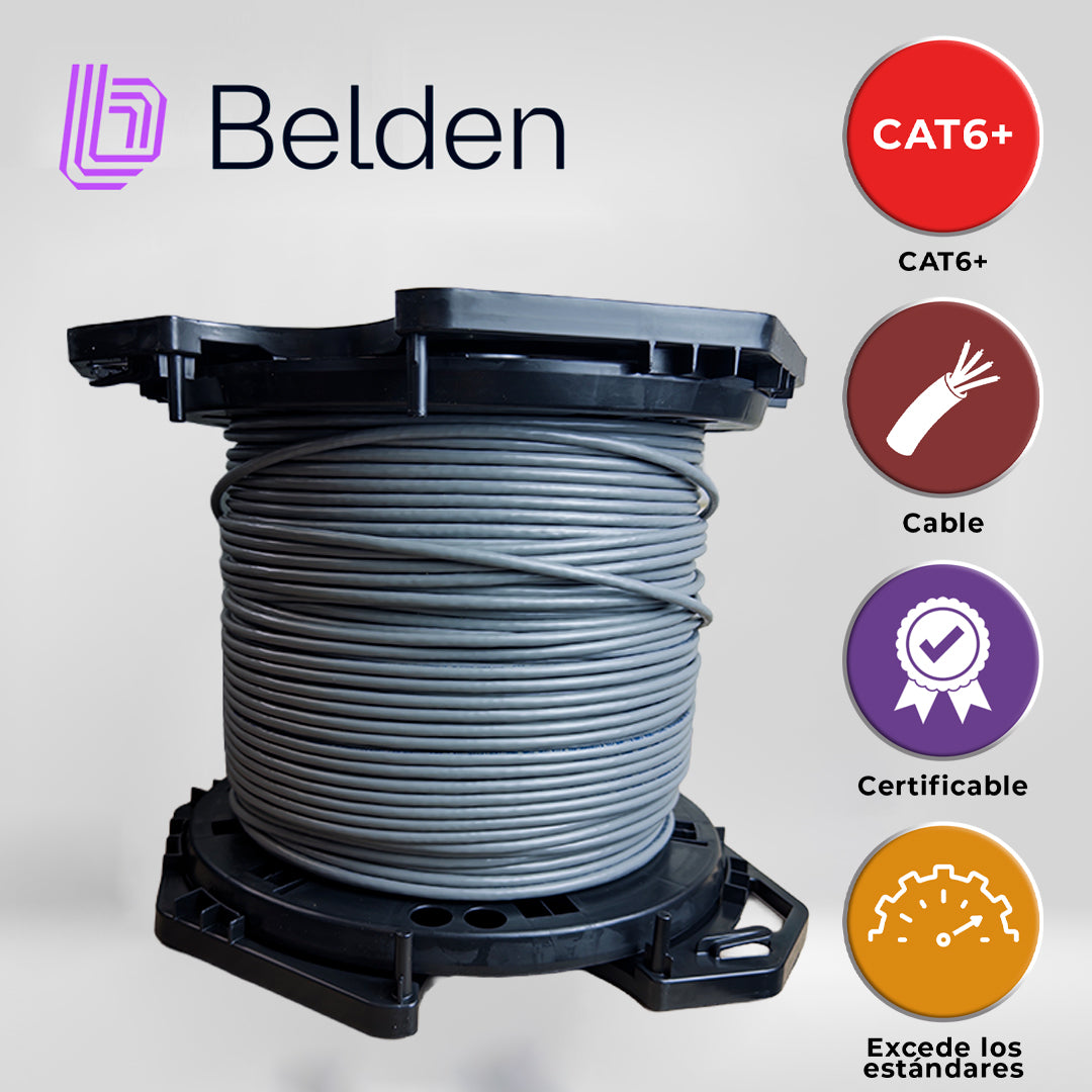 Bobina de Cable UTP CAT6+ BELDEN 2412 008A1000 - Cable UTP / FTP