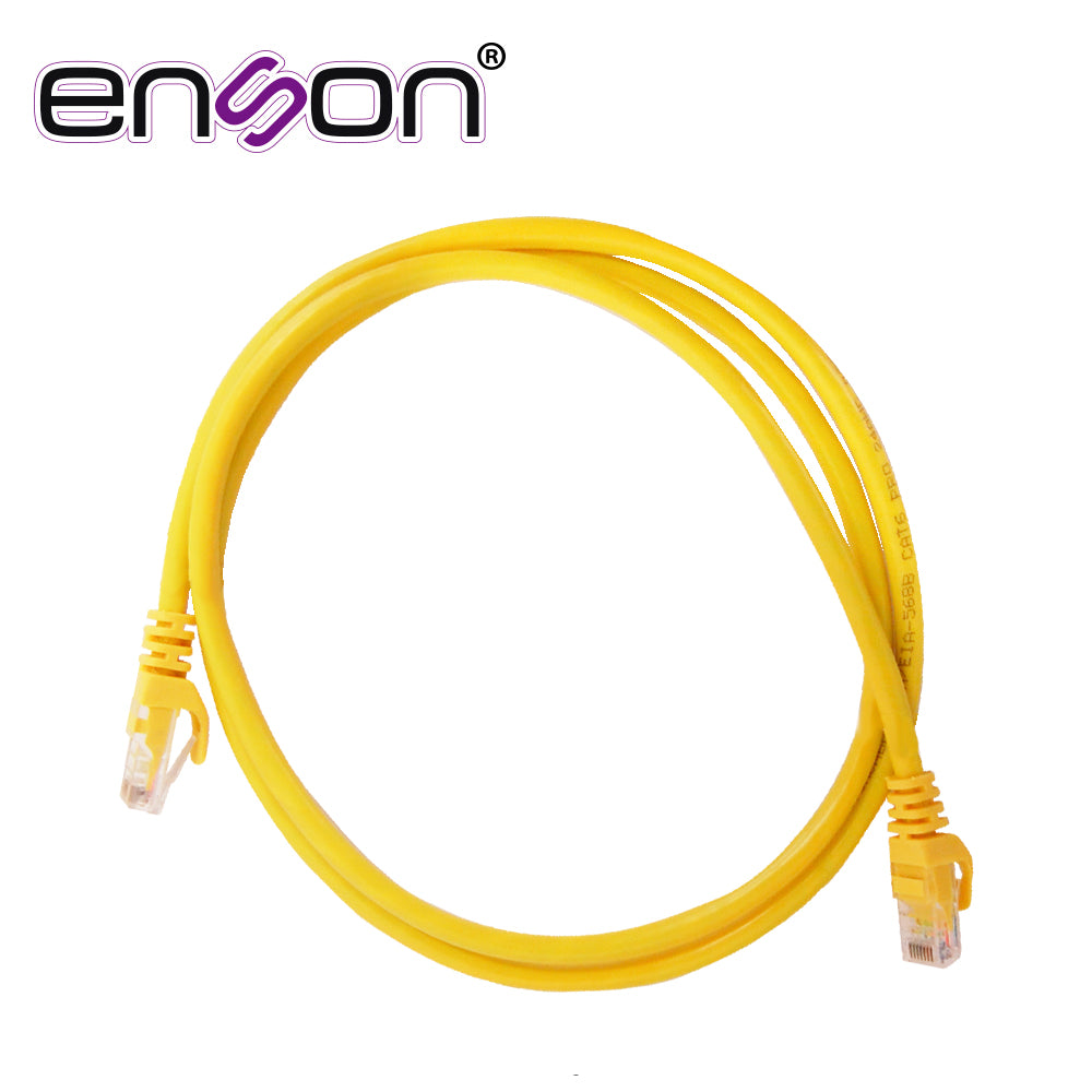 Enson Patchcord UTP P6012Y Cat6 120cm, 100% Cobre, Amarillo