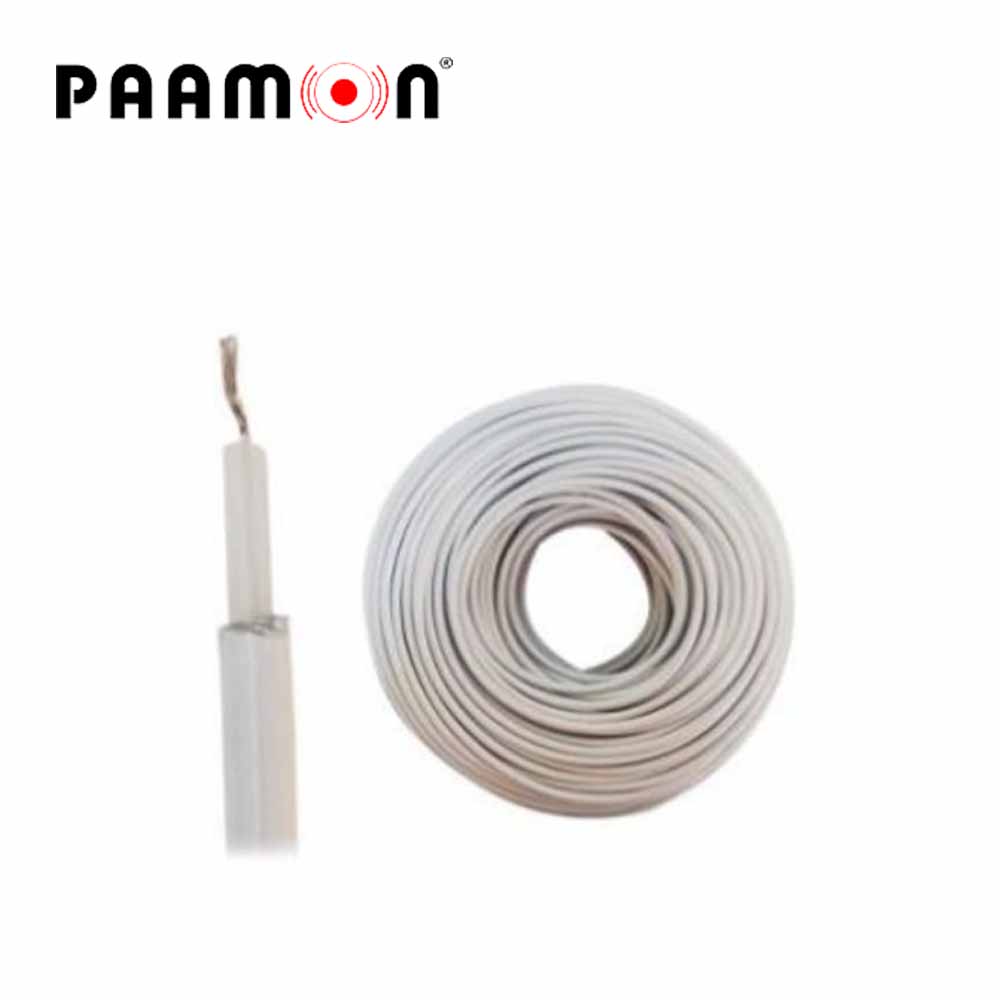 PAAMON Cable Doble Aislado WP-100M, 22AWG Cobre Estaño, 18,000 Volts, 100m