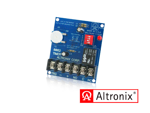 Altronix Temporizador Multipropósito 6062, Rango 1s-60min, 12/24V, 3mA