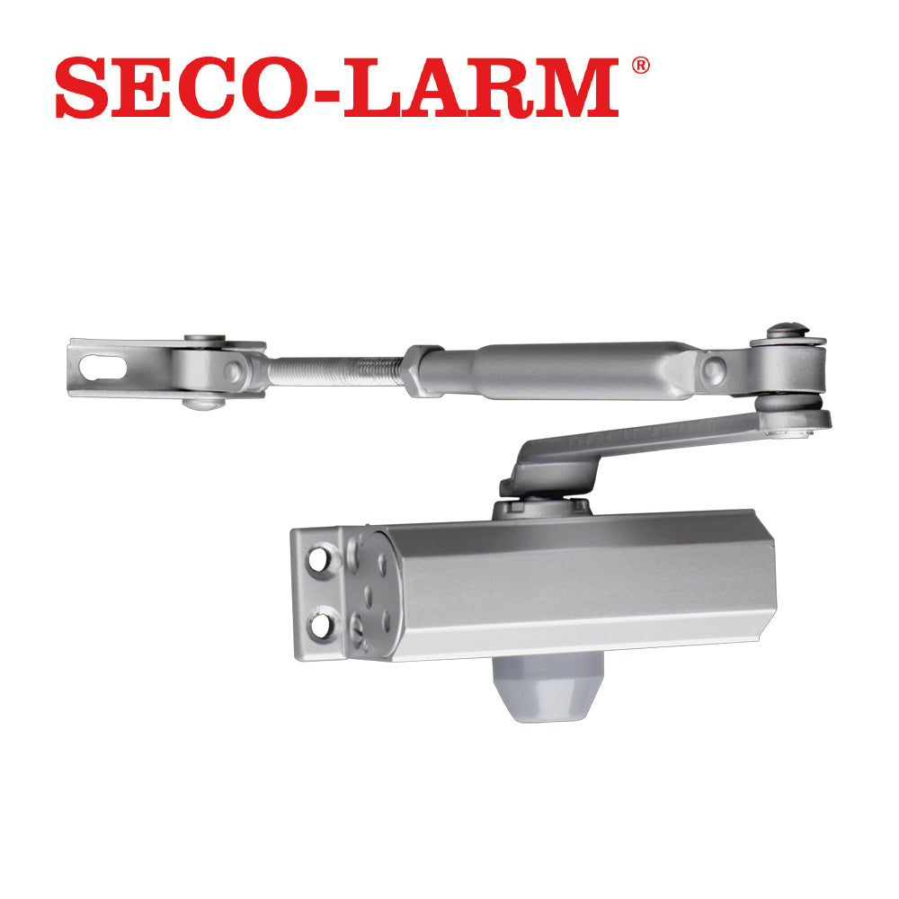 SECO-LARM Brazo Cierrapuertas SD-C121-S1, 45kg, Ajuste de Velocidad, Aluminio Anodizado