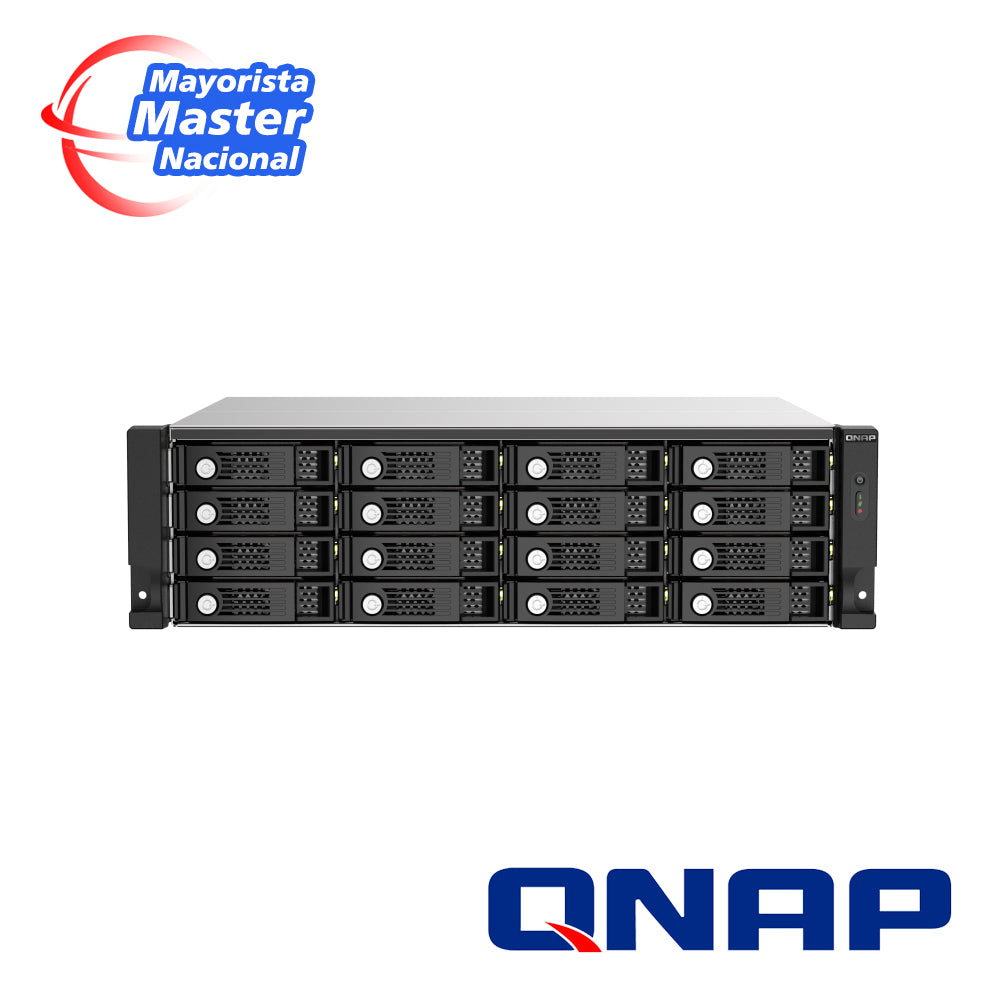 QNAP Caja De Expansión TL-R1620Sep-RP-US, 16 Bahías SATA-SAS, Montaje Rack 3U, Interconexión SAS SFF-8644