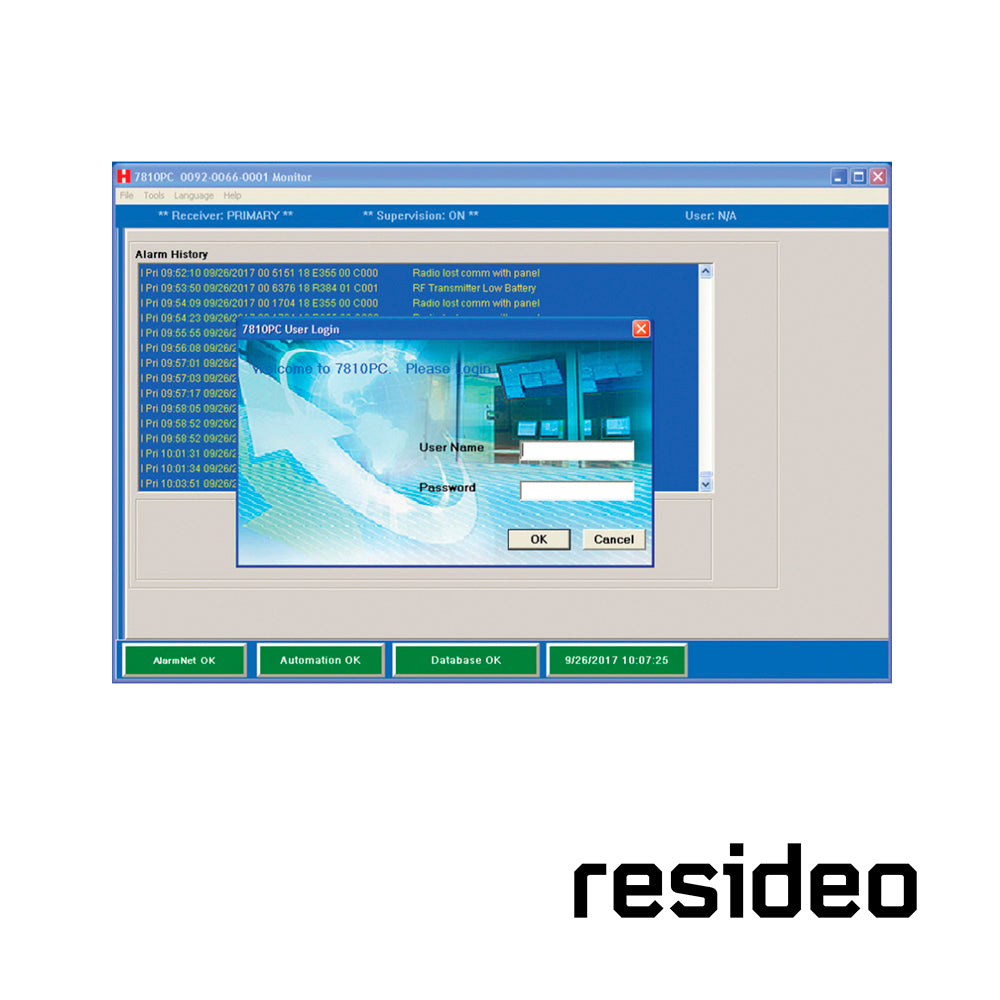 Resideo Receptora Virtual 7810PC-AM, Monitoreo IP/3G/4G, Sin IP Fija