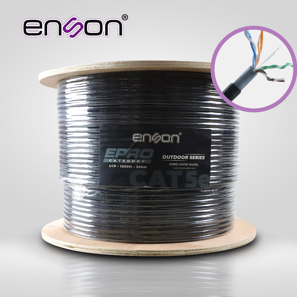ENSON Cable UTP Cat5e EPRO-CAT5E-OUGEL, 4 Pares, 24 AWG, 1000 Pies