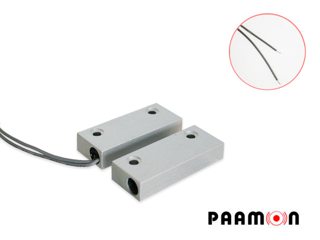 PAAMON Contacto Magnético PM-MGN41, Alámbrico, Ideal Para Puertas de Metal