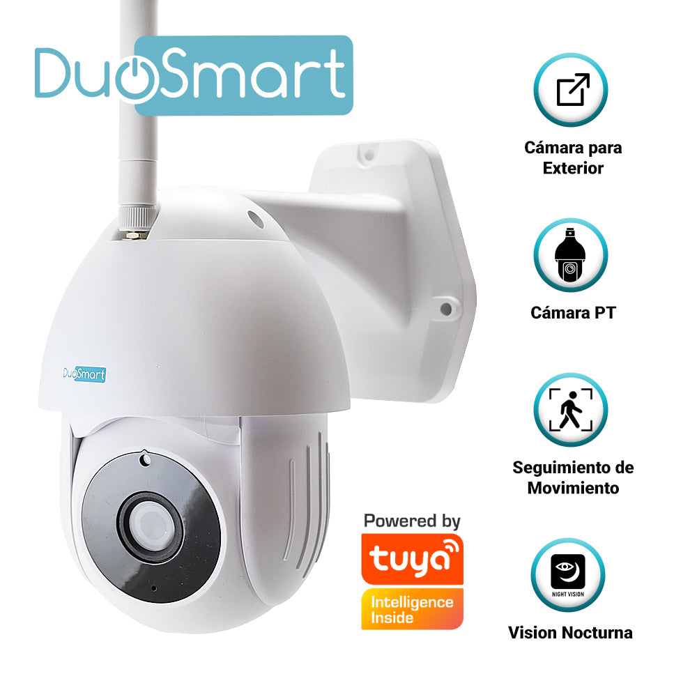 Duosmart Cámara Inteligente E70 3MP, WiFi 2.4 GHz, Audio Bidireccional, Compatible con App Duosmart
