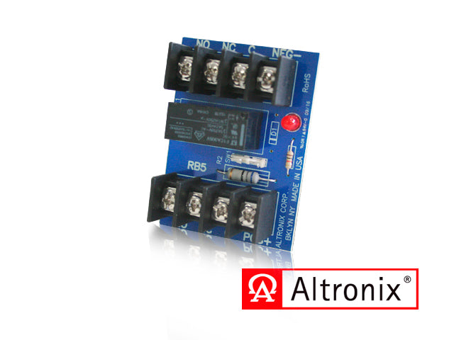 Altronix Módulo Relevador RB5, Voltaje 6/12 VDC, Consumo 120 mA, LED