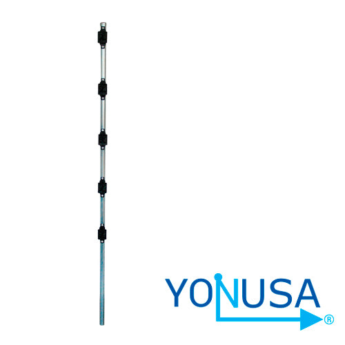 Yonusa Poste Aislador Galvaniz 1" Diámetro, 1.20m Altura, 5 Aisladores
