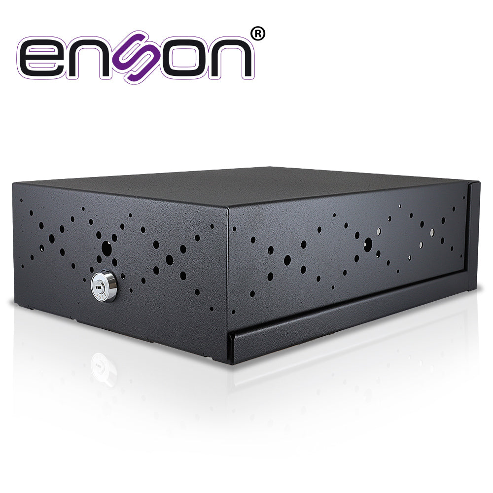 Enson Gabinete De Seguridad LINCE13 380x270x115mm, Ventilador Negro