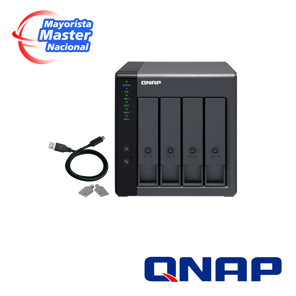 QNAP Caja de Expansión TR-004-US, 4 Bahías SATA 3.5"/2.5", USB 3.0