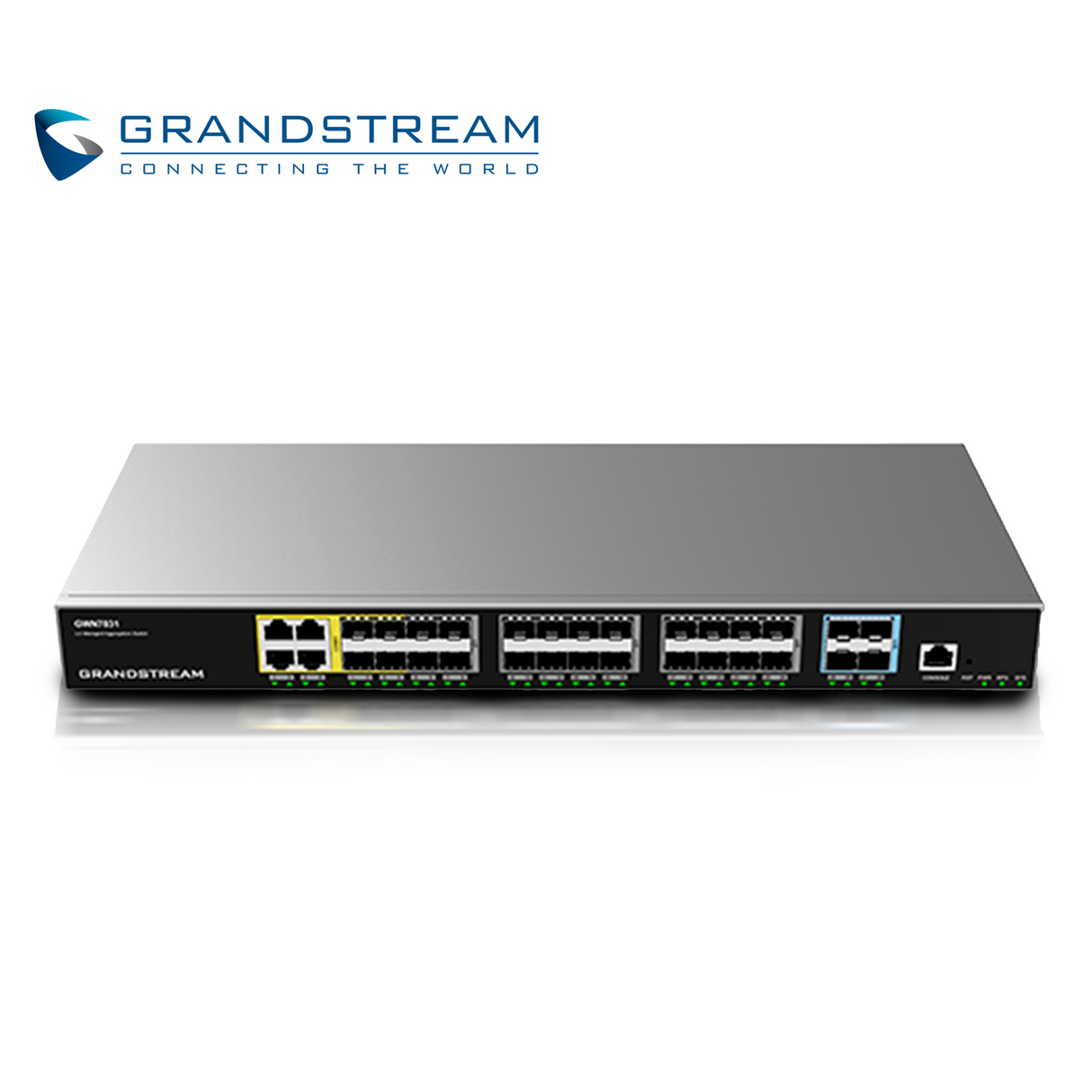 Grandstream Switch Administrable GWN7831, 24 Puertos Gigabit SFP, 4 Puertos SFP+ 10G, VLAN, GWN Cloud