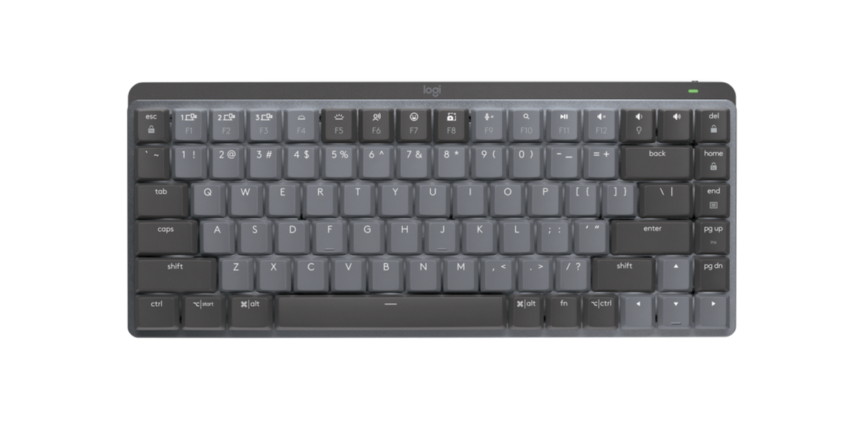 Teclado Mecánico Logitech MX Mini TKL, Inalámbrico, Bluetooth, Grafito - 920-010846