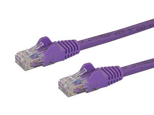 Cable de red UTP Cat6a, RJ-45 Macho/Macho, 2m, Color Morado.