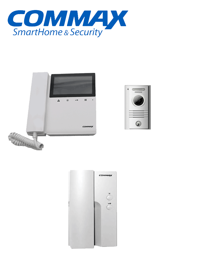 Videoportero COMMAX CDV43K2DRC40KPAQ - 4.3", Aluminio, Intercomunicador Monitor-Auricular