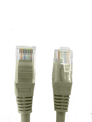 Cable Patch Cord UTP 1m CAT 6 Gris - Velocidad 1Gbps, Conductor Cobre, Conector RJ45
