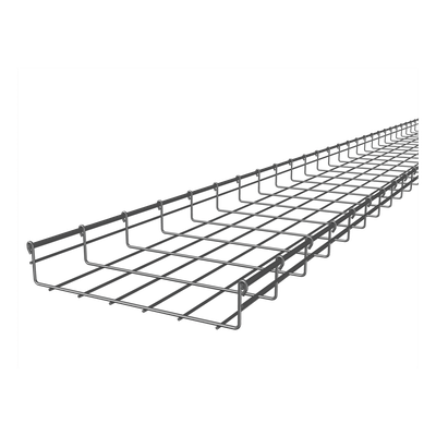 CH-66-350EZ - Charola Tipo Malla / 66x350 mm / Electro Zinc 15-20 μm / 368 Cables Cat6 / 3 m (9.84 ft)