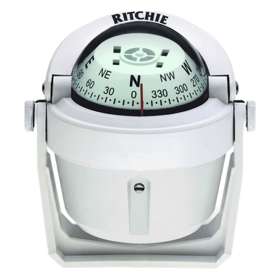 B-51W - Brújula Marítima / Dial 2" (51 mm) / Lectura Directa / Iluminación Nocturna Verde / Bracket Ajustable / Compuesto Alta Temperatura / 100% Reparable