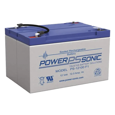 PS-12100-F1 - Batería de Respaldo AGM/VRLA / 12V / 12AH / Terminales F1 / 5 Años Vida Útil / Certificación UL