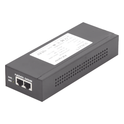 LAS30-57CN-RJ45 - Inyector PoE / 56 Vcc / 30 Watts / Para Domos PTZ / 802.3af/at / 110-240 Vca / Endspan y Midspan