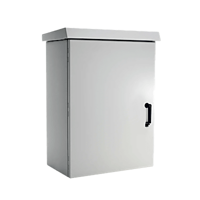 Gabinete Para Exterior OSP ComLine de 18 UR, 700 mm de Ancho, 600 mm de Profundidad De Aluminio, Color Gris Claro Con Protección NEMA 4/12/4X/3/3R; IP