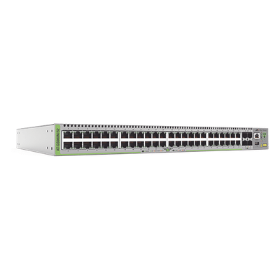 AT-GS980M/52-10 - Switch Administrable Capa 3 / 48 Puertos 10/100/1000Mbps / 4 SFP Gigabit / 104 Gbps Switching Fabric / 77.4 Mpps