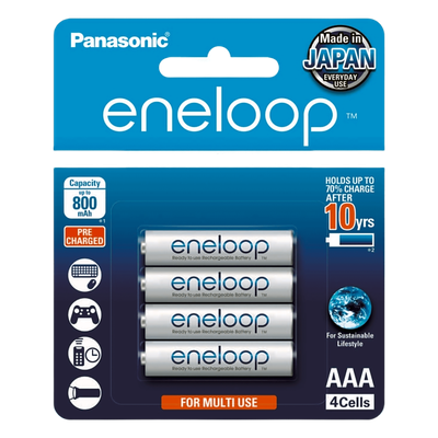 BK4MCCE4BT6 - Batería Recargable AAA / Ni-MH 800 mAh / 1.2V / 2100 Ciclos / Baja Autodescarga 10 Años