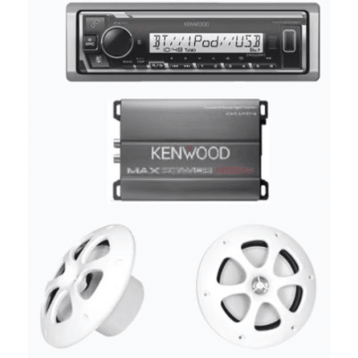 Jvc Kenwood Kit de Audio Marino / Receptor Bluetooth / Amplificador 400W KEA4/1613MRW