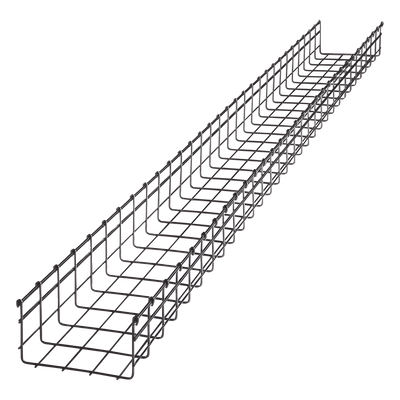 CH-105-200EZ - Charola tipo malla / 105 mm peralte / 200 mm ancho / 3 m tramo / 334 cables Cat6 / Electro zinc