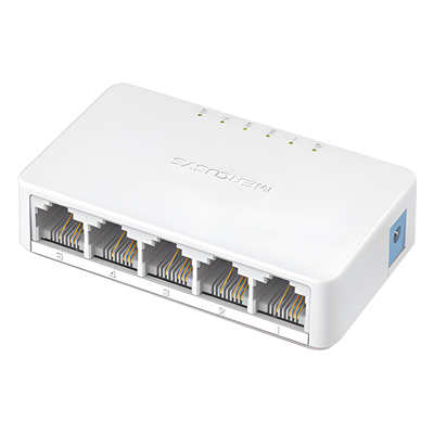 MS105 - Mercusys MS105 dispositivo de redes No administrado Fast Ethernet (10/100) Blanco, Bidireccional completo (Full duplex)